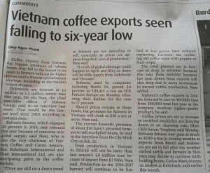 Vietnam Coffee Exports Seen Falling to Six - Year Low